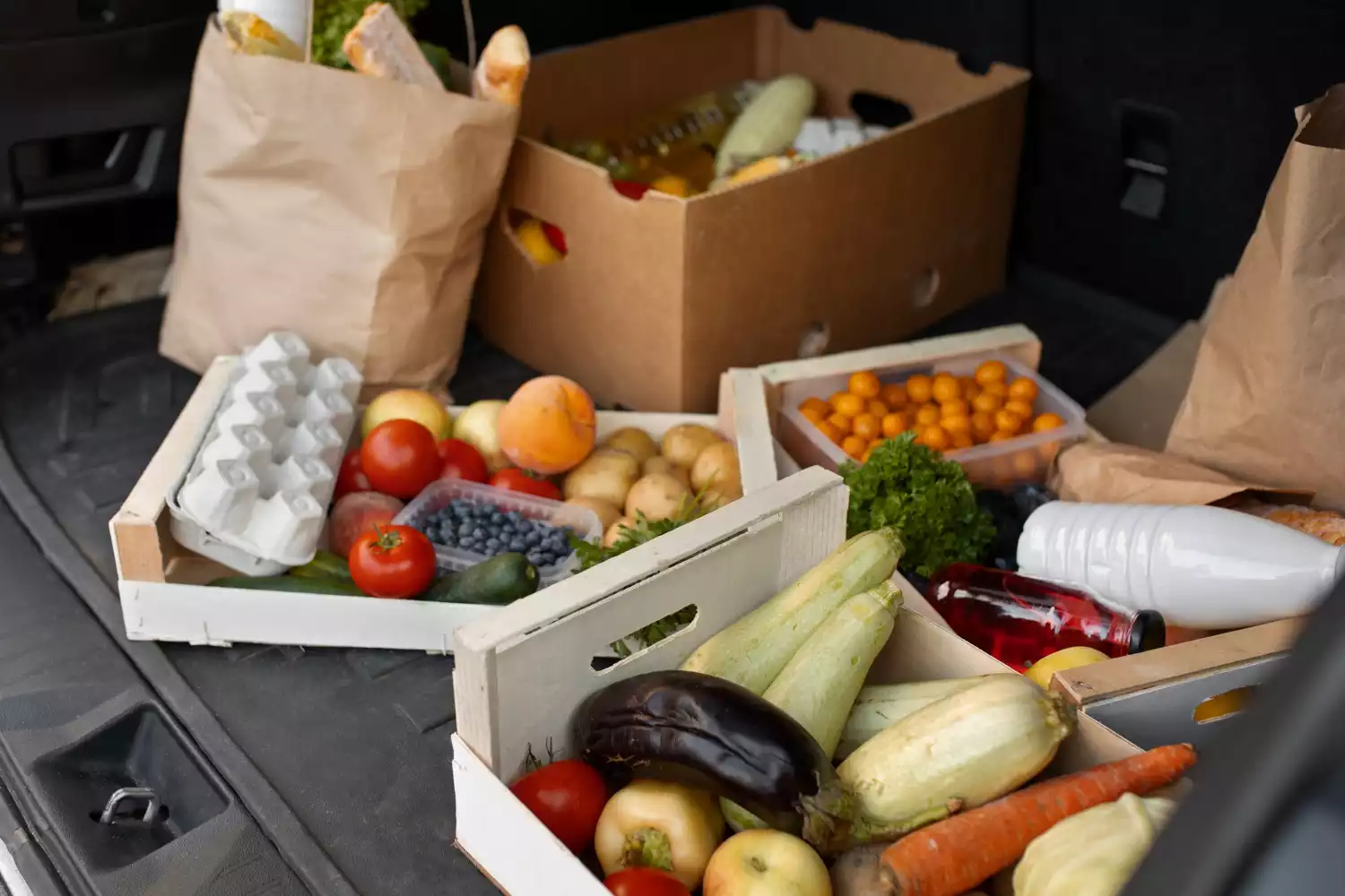 Stock de produits alimentaires et légumes frais avant de modifier un lot sur Gusto.